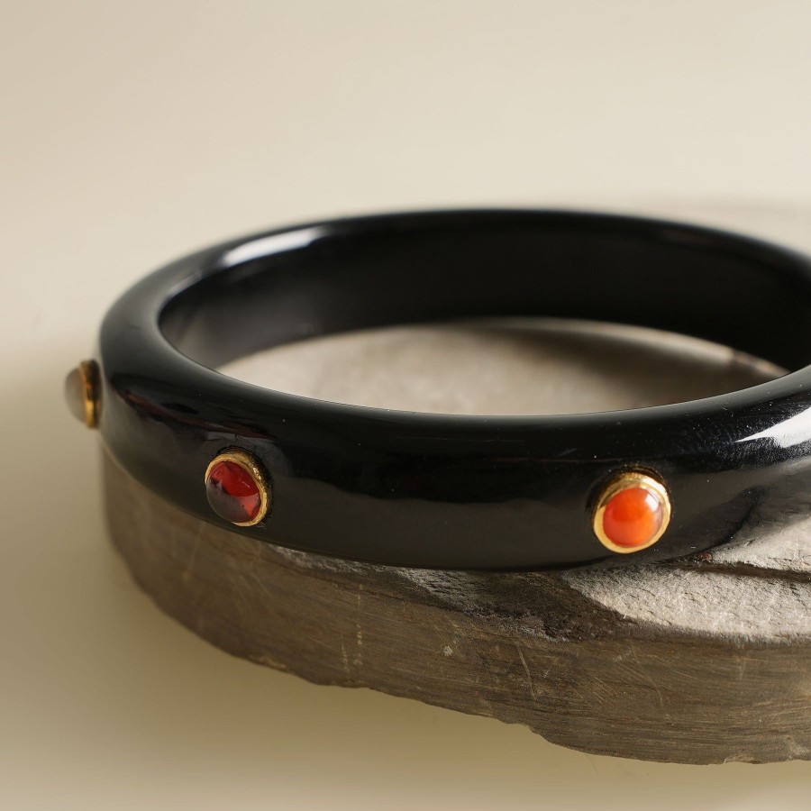 Women Zayn By Sunena Demi Fine Jewellery | Onyx Bangle