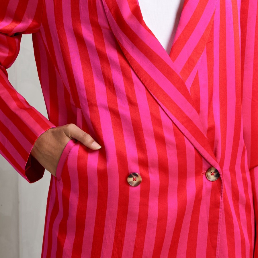 Women Aish Life Jackets | Yves Striped Jacket