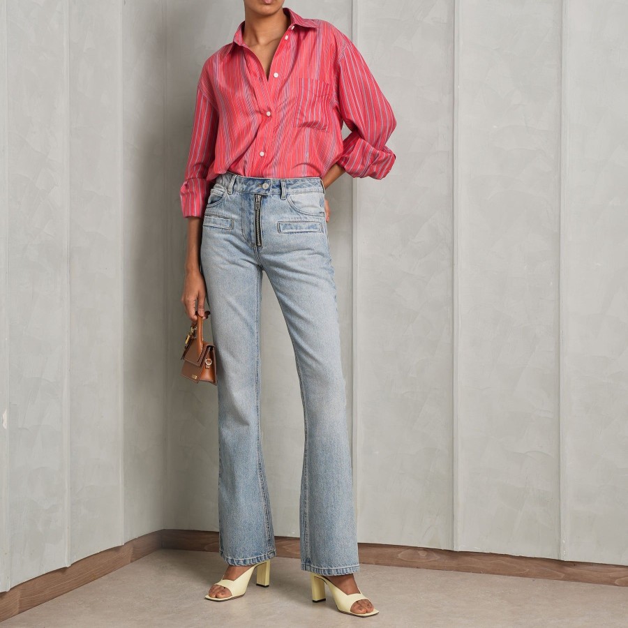 Women Victoria Beckham Blouses | Cuff Detail Oversized Shirt