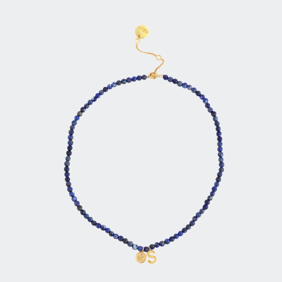 Women Azga Fashion Jewellery | Luna Lapis Initial Necklace