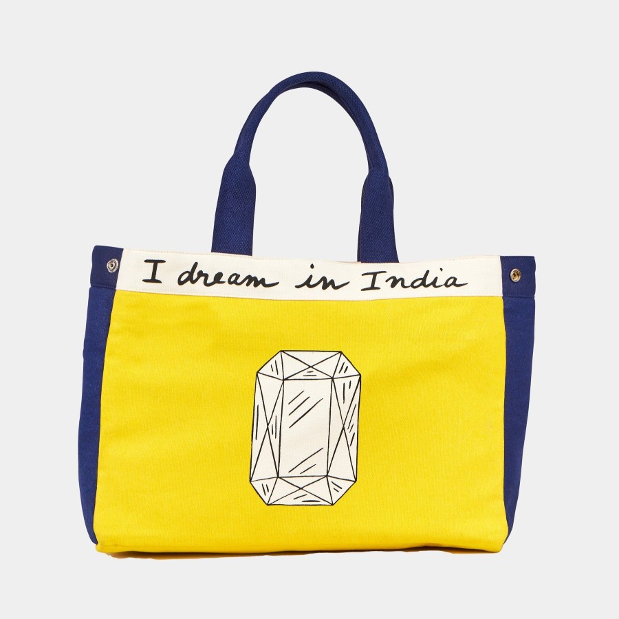 Women Art-chives India Tote Bags | Yellow Jaipur Tote Bag