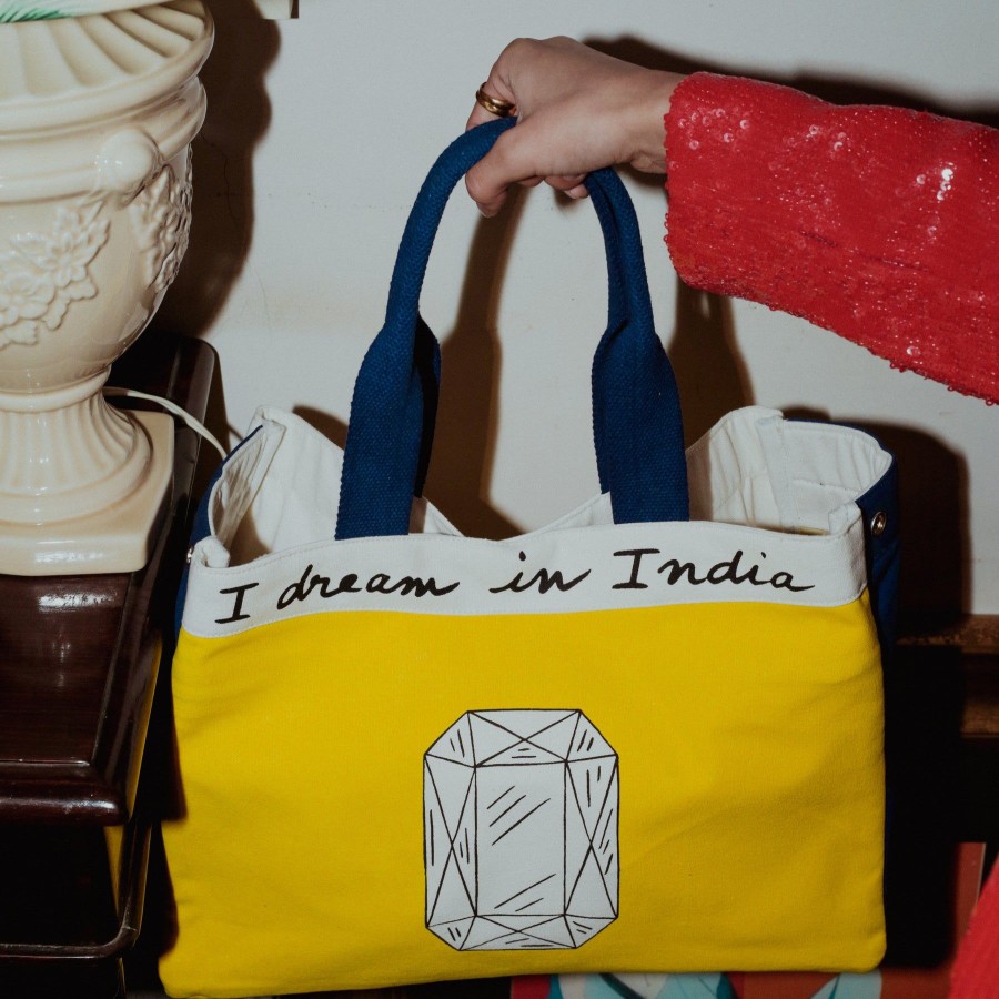 Women Art-chives India Tote Bags | Yellow Jaipur Tote Bag