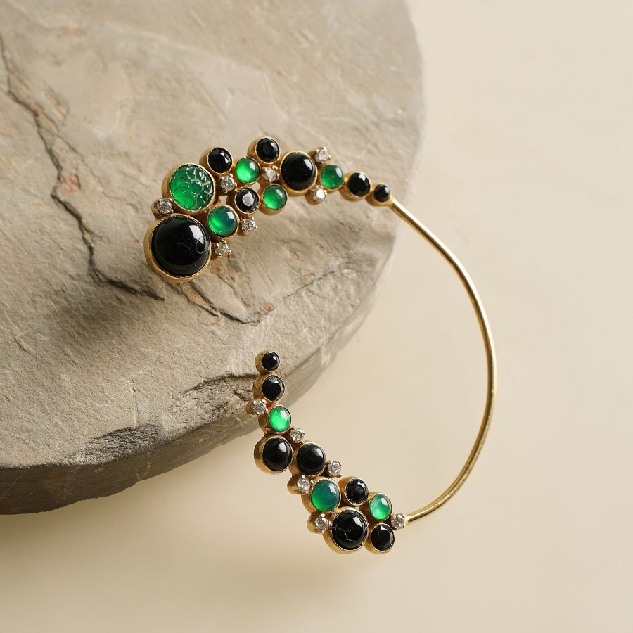 Women Akansha Sethi Demi Fine Jewellery | Onyx Earcuffs