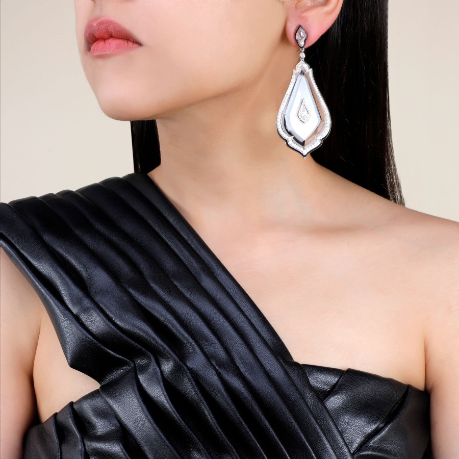 Women Umrao Jewels Fine Jewellery | Jharokha Art Deco Earrings