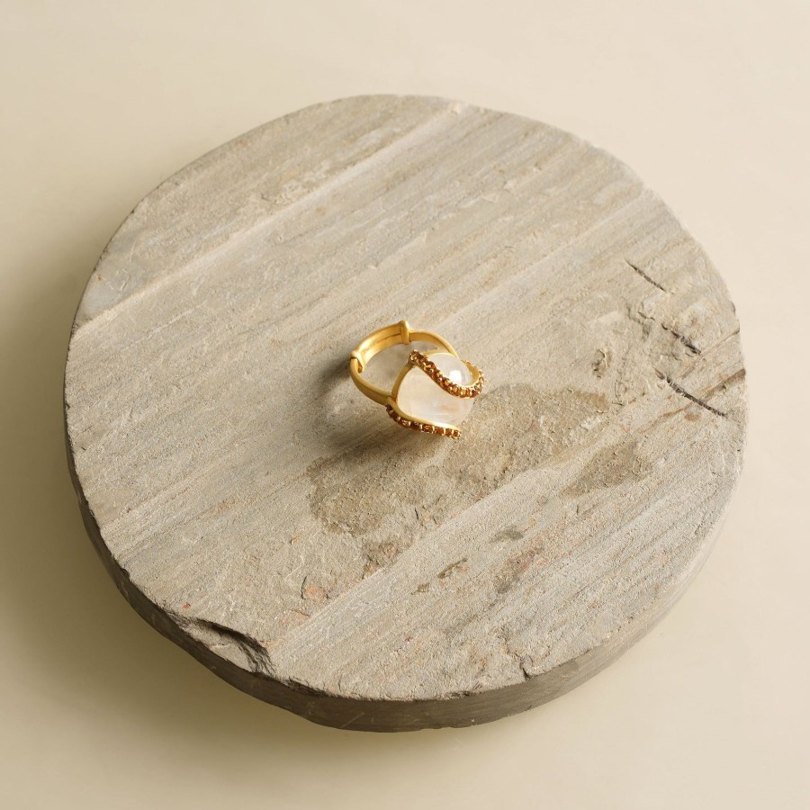 Women Akansha Sethi Demi Fine Jewellery | Moon Ring