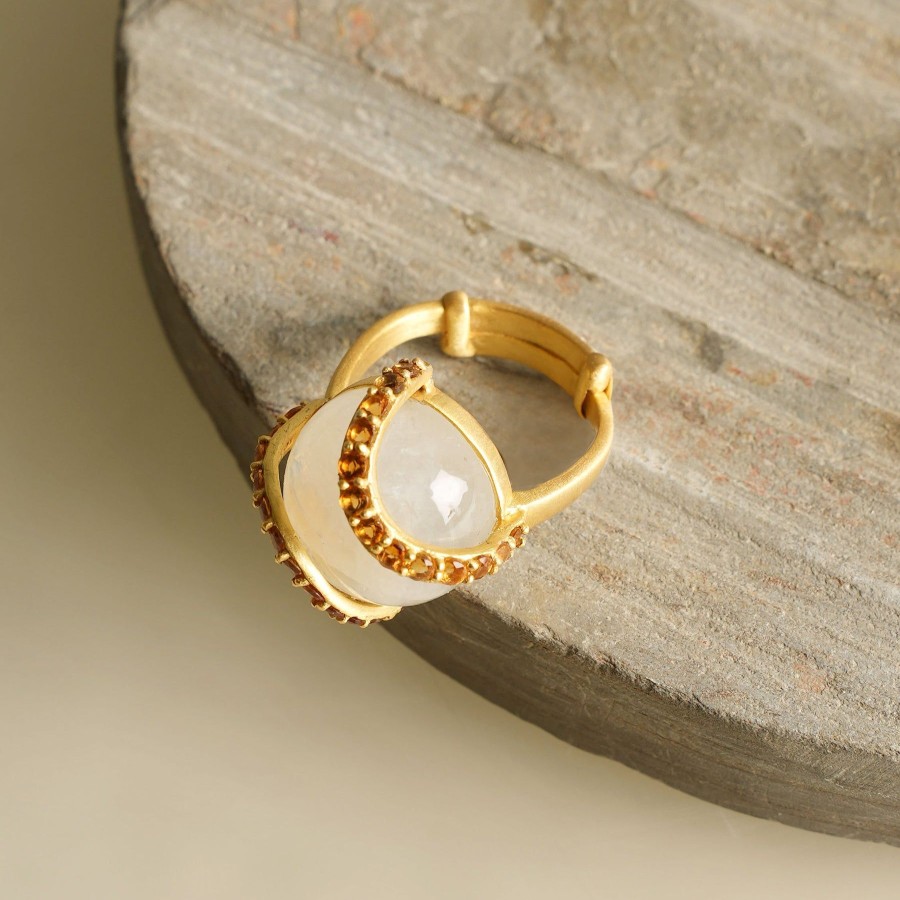 Women Akansha Sethi Demi Fine Jewellery | Moon Ring